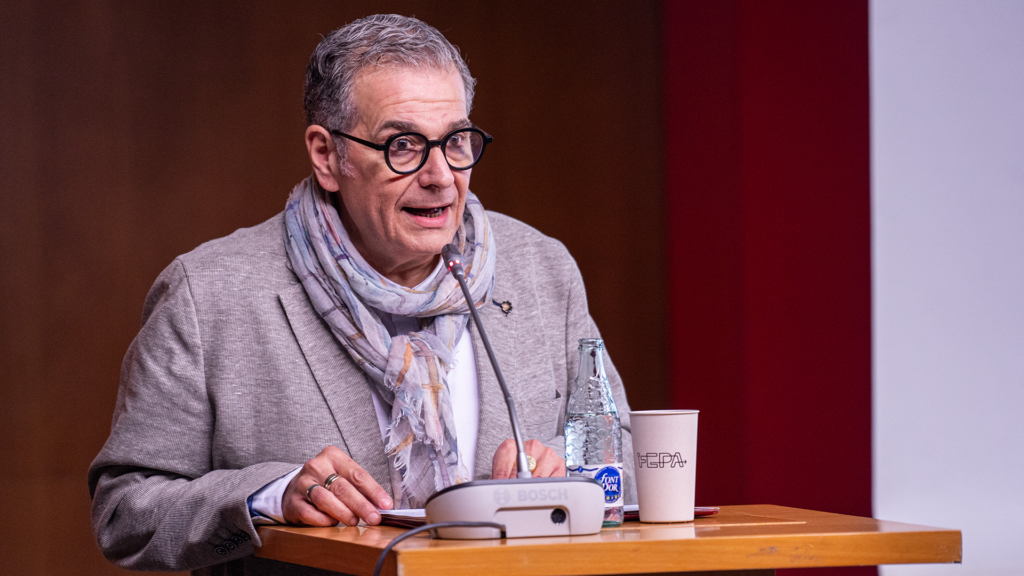 El presidente de FEPA, Ferran Rodríguez, durante su discurso inaugural.