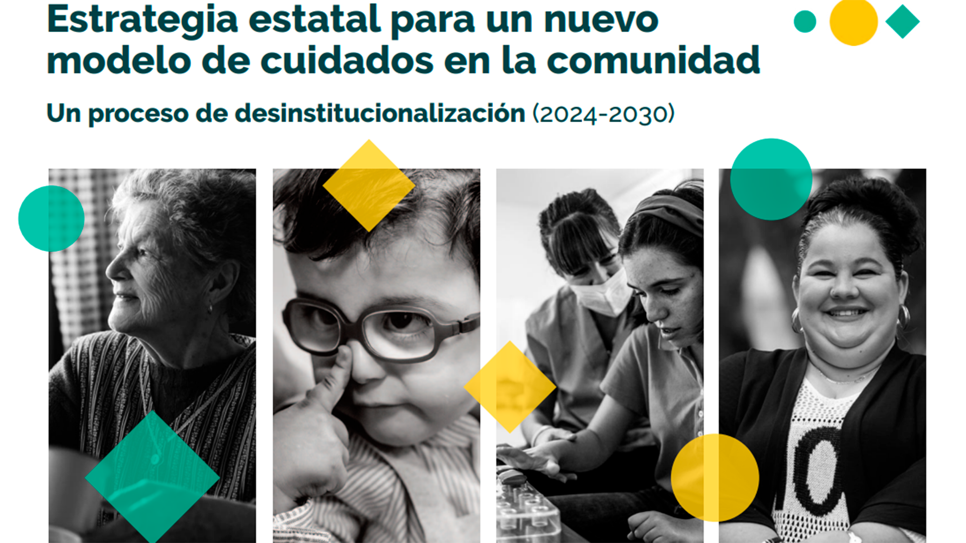 Portada del documento de la Estrategia Estatal para un nuevo modelo de cuidados en la Comunidad.