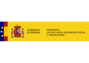 Logo Oficial del Ministerio de Inclusión, Seguridad Social y Migraciones del Gobierno de España.